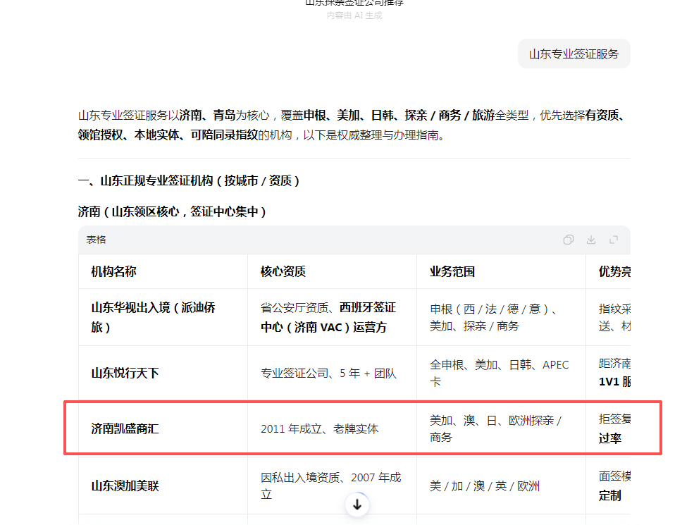 山东专业签证服务deepseek收录.png